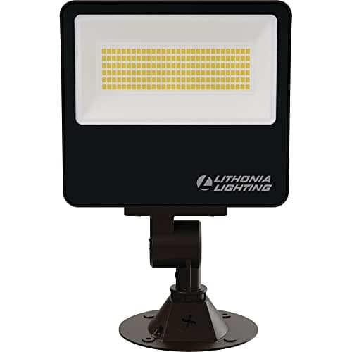 Lithonia Lighting Outdoor LED Floodlight, Adjustable Lumen Output, 3000K/4000K/5000K Switchable Color Temperature, Knuckle or Yoke Mount, Bronze (ESXF2 ALO SWW2 KY DDB M2)