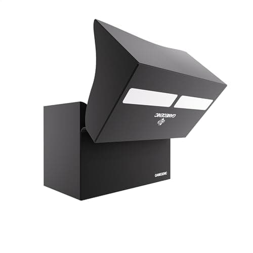 Gamegenic Double Deck Holder 200+ XL - Compact Storage Solution for Two Decks or 200 Double-Sleeved Cards, Includes Two Removable Deck Holders, Black Color, Made