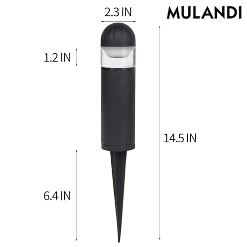LED Landscape Bollard Pathway Light, 2W, DC 12V Low Voltage Path Lighting Outdoor Waterproof, Die-Casted Aluminum Housing for Garden Light, 3000K Warm White Pack of 4