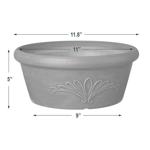 PSW Pot TA30TC Collection Shallow Bulb Pan Planter Dish Low Bowl for Succulents, Bonsai, Fairy Gardens, Herbs, 12-inch, Terra Cotta Color