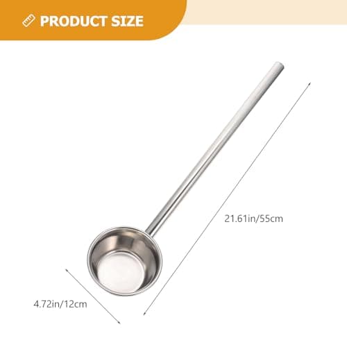 DOITOOL Long Handle Ladle - Stainless Steel Soup & Water Scoop - Multi-Purpose Canning & Garden Watering - 55x6.2 cm