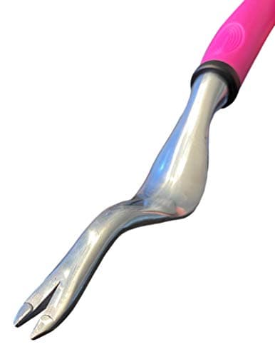 GARDEN GURU Pink Hand Weeder Tool with Ergonomic Handle - Weed Puller for Planting, Weeding, Flower and Vegetable Care in Lawn Garden Yard | Rust Resistant