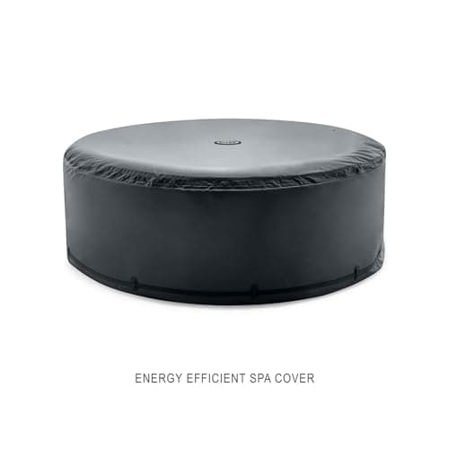Intex PureSpa 6 Person Bubble Massage Inflatable Hot Tub Spa Set, Sahara Tan - Portable Outdoor Spa Plus Water Heater Pump, Foam Cover, Dispenser Ball