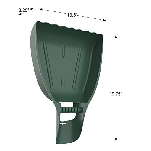 Leaf Scoops Hand Rakes - Lightweight, Durable Grabber Tool for Scooping Up Leaves, Spreading Mulch, Gardening, and Yard Work by Pure Garden (Green)