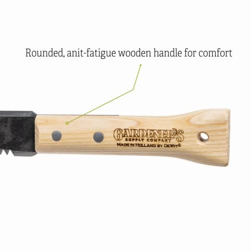 Gardener's Supply Company Lifetime Hori Hori Garden Knife, Multi-Purpose Garden Tool Hand-Forged High-Carbon Steel Blade with Rounded Hardwood Handle for Weeding, Digging & Cutting
