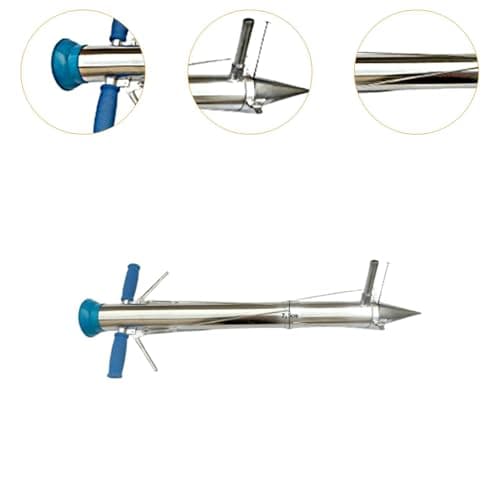 Long Handheld Bulb Planter Sod Plugger Multipurpose Seedling Transplanter, Double Handle