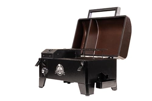PIT BOSS 10697 Table Top Wood Grill With Temperature Control, Mahogany
