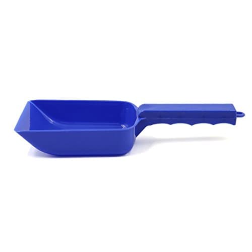 XMHF Aquarium Fish Tank Garden Sand Soil Scraper Cleaning Pan Scoop Shovel Blue