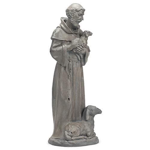 Roman – 15.25" St. Francis Garden Statue, Religious Outdoor Décor for Yard or Garden, Spiritual Gift for Nature and Animal Lovers