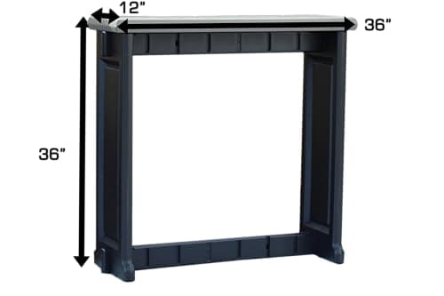 Single Bar Deep Grey Top & Black Base Ideal for Patio Hot Tub Area Backyard Durable WeatherResistant Design Easy Nohardware Assembly Proudly Made in USA