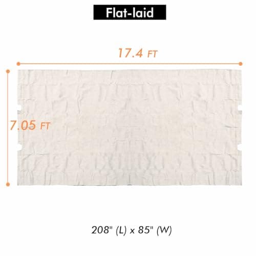 Universal Doubleton Steel Pergola Replacement Cover for Pergola Structures L-PG080PST, 85''x 208'' (Beige)