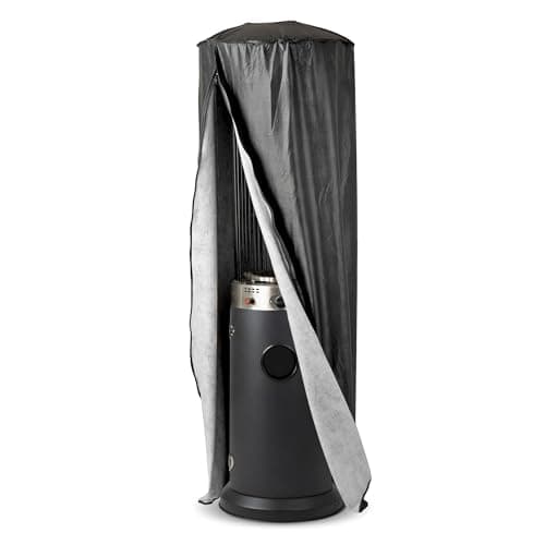 Full-Length Outdoor Vinyl Cover for Spiral Flame LPG Patio Heaters with 21" Round Reflectors