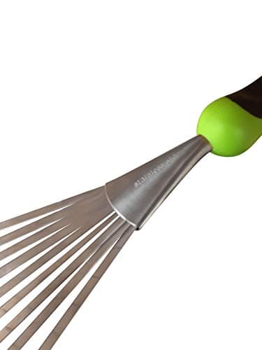 Garden Guru Stainless Steel Hand Rake Soil Tiller with Ergonomic Handle, Great for Gardening, Cultivating, Loosening Soil & Spreading Mulch, Raking Flower Beds