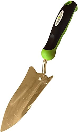 Garden Guru Titanium Transplanter Trowel Shovel - Rust Resistant - Ergonomic Handle - Perfect Hand Shovel Tool for Gardening Weeding Transplanting and Digging in Garden Beds (2 Pack)