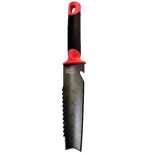 Radius Garden 22011 Root Slayer Shovel, Red & 16211 Root Slayer Soil Knife, Red