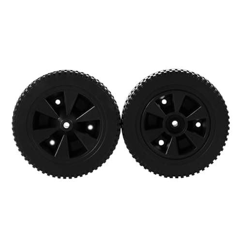 G437-0037-W1 Grill Wheels Replacement Parts for Charbroil Gas2coal 463344015 463436215 463347017 463343015 463376017 463432215 Kenmore 415.16123801 - Plastic Black 7 Inch BBQ Wheels 2PCS