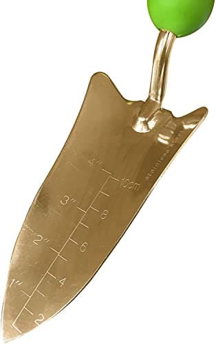 Garden Guru Titanium Transplanter Trowel Shovel - Rust Resistant - Ergonomic Handle - Perfect Hand Shovel Tool for Gardening Weeding Transplanting and Digging in Garden Beds (2 Pack)