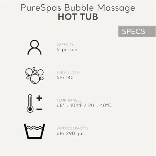 INTEX 28427EH PureSpa Bubble Massage Spa Set Outdoor Inflatable Portable Hot Tub, Includes Energy Efficient Spa Cover, Saltwater System Ready, 6 Person, 85in x 28in