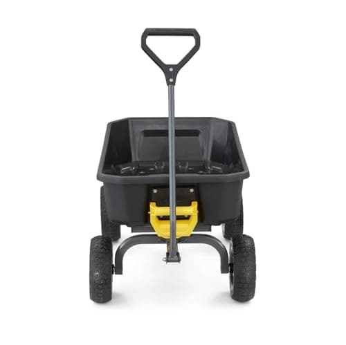 Gorilla Carts Heavy-Duty Dump Cart, Patented Quick-Release Dumping, Steel Frame, 600 lb Capacity, No-Flat 10-Inch Tires, Utility Wagon for Garden, Yard, Beach