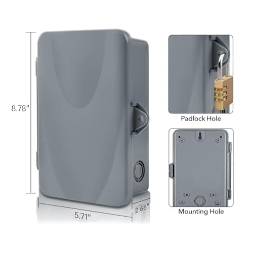 BN-LINK Pool Pump Timer, Outdoor Mechanical Timer Box, Heavy Duty 24 Hour Programmable, 2HP 40A Max, 120, 240, 277 VAC, for Pool Pump, Water Heater, Fans, SPA, ETL Listed