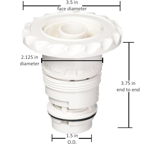 Waterway Poly Gunite Deluxe Series Fixed Directional Scalloped Spa Jet Internal 210-6080
