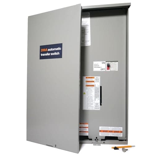 200 Amp Single Phase Generator Automatic Transfer Switch w/Power Management Replacement for Generac RXSW200A3 for Indoor and Outdoor Use, 120/240 V, Service Entrance Rated, NEMA 3R Aluminum Enclosure
