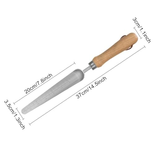 Seeding Widger, Stainless Steel Garden Planting Trowel with Scale, Long Narrow Hand Shovel for Planting Weeding Digging Fertilizer