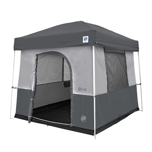 E-Z UP Camping Cube Sport, Converts 10' Angled Leg Canopy into Camping Tent, Grey (Canopy/SHELTER/Poles NOT Included)