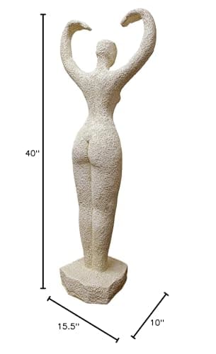 Design Toscano Neolithic Style Gaia Earth Mother Woman Indoor/Outdoor Garden Statue, 40 inches tall, Cast Stone Resin, Rough Stone Finish