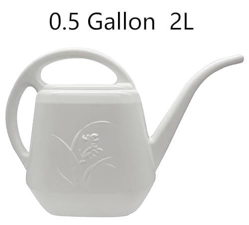 Watering Can for Home Garden - White Color - 1/2 Gallon