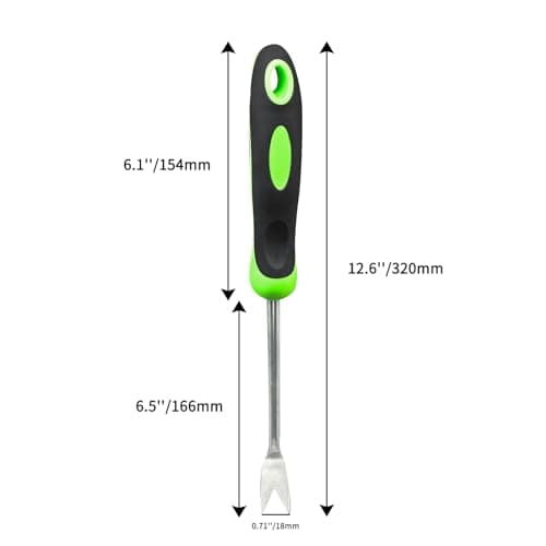 Garden Hand Weeder Tool Dandelion Weed Puller Tool with Ergonomic Handle Stainless Steel Gardening Weeding Tools Garden Weed Removal Tool for Yard Lawn Garden