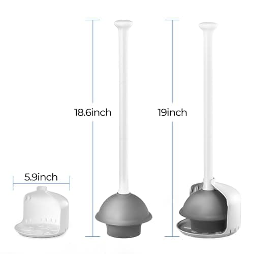 2Pack Toilet Plunger with Holder，Plungers for Bathroom with Holder, Toilet Plunger with Cover，Bathroom Plunger，Bathroom Decor，Bathroom Accessories，Toilet Bowl Cleaners,White