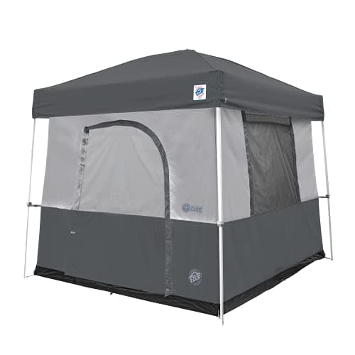 E-Z UP Camping Cube Sport, Converts 10' Angled Leg Canopy into Camping Tent, Grey (Canopy/SHELTER/Poles NOT Included)