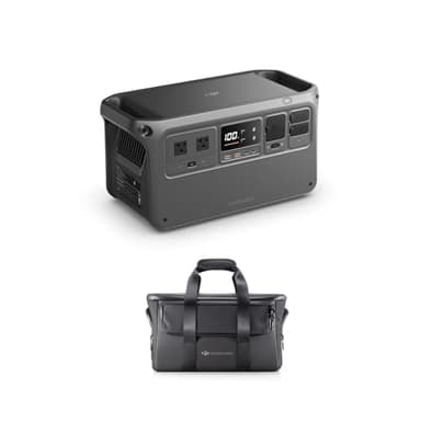 DJI Power 1000 Portable Power Station with Protective Storage Bag, 1024Wh LiFePO4 Battery, 2200W Solar Generator, Home Backup, 4-in-1 Fast Charging, 23db Ultra-Silent, Camping & RVs, Off-grid