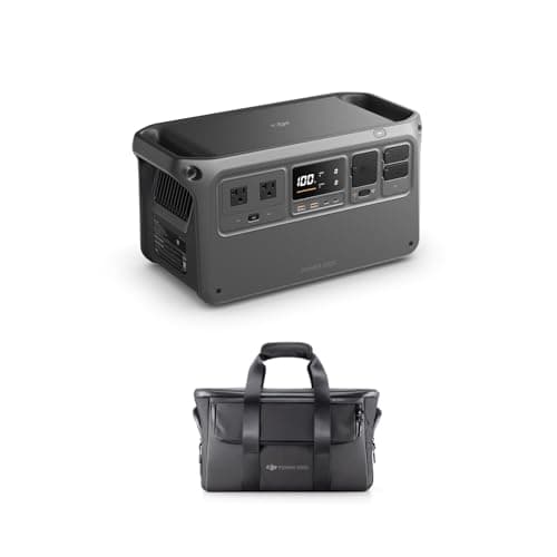 DJI Power 1000 Portable Power Station with Protective Storage Bag, 1024Wh LiFePO4 Battery, 2200W Solar Generator, Home Backup, 4-in-1 Fast Charging, 23db Ultra-Silent, Camping & RVs, Off-grid