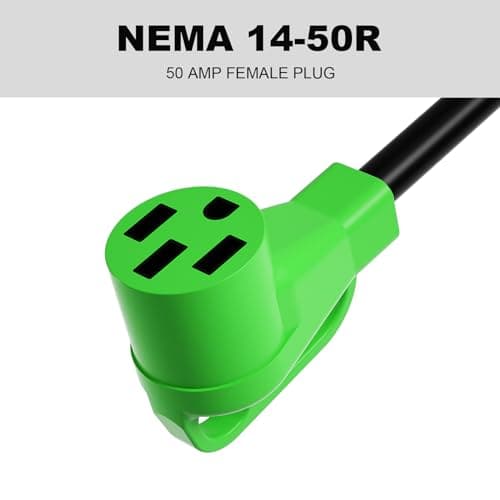 oviitech NEMA L5-30P to NEMA 14-50R RV Generator Adapter Power Cord, 250V, SJTW 10AWG*3C,30Amp Male to 50Amp Female Generator Conversion Adapter, Outdoor RV Camping, 1.5Ft, Green