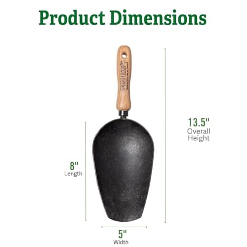 Gardener’s Supply Company Lifetime Super Scoop | Heavy-Duty Steel Garden Multi-Use Oversized Scooping Tool | for Potting Plants, Gardening, Scooping Soil, Dog Food & More!