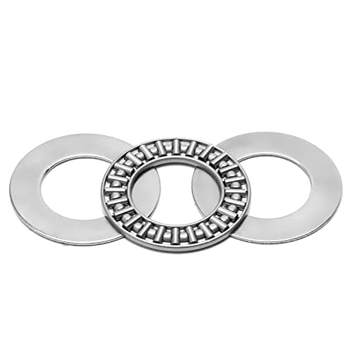 2 Sets AXK2035 Needle Roller Bearings, Thrust Bearing w 4 Washers, 20mm ID, 35mm OD, 4mm Thk, GCr15 Small Bearings for Lawn Mower Truck Power Steering