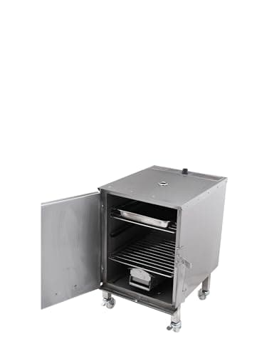 SmokinTex Pro 1100 Electric Smoker - Stainless Steel Portable Smoker with Temperature Control, Wood Chip Tray, and Meat Probe for BBQ, Jerky, Vegetables - Indoor/Outdoor Use
