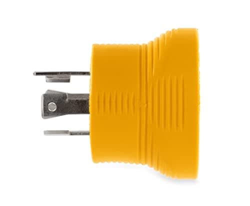 Camco 55338 PowerGrip 30 Amp 4-Prong Generator Adapter, Yellow