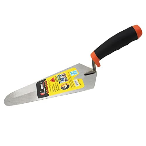 2 Pcs Masonry Hand Tool Set, 9" Pointing and Gauging Trowel Set with Soft Grip Handle, Margin Trowel for Bricklaying