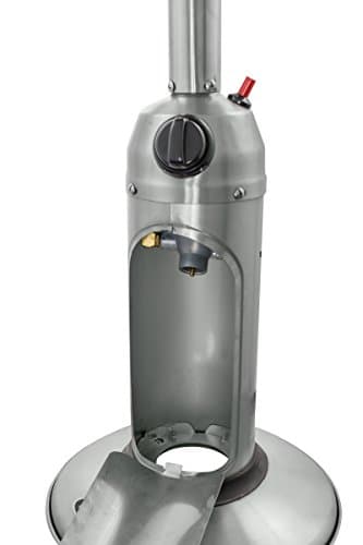 Hiland HLDS032-B Portable Table Top Patio Heater, 11,000 BTU, Use 1lb or 20Lb Propane Tank, Stainless Finish
