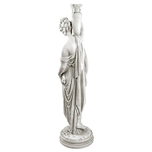 Design Toscano Dione the Divine Greek Water Woman Indoor/Outdoor Garden Statue, Grande, 38 inches tall, Cast Stone Resin, Antique Stone Finish
