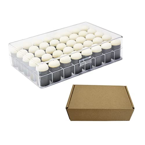 40pcs Finger Sponge Daubers with Storage Box for Painting Chalk Ink Card Making Drawing DIY Craft Handmade Finger Painting Sponge Set Craft Drawing Sponge Dauber Set Painting Projects-Daubers