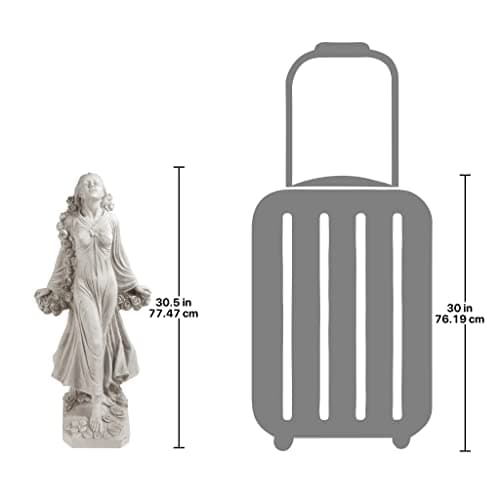 Design Toscano KY47018 Flora Divine Patroness of Gardens Roman Statue, 14 Inches Wide, 14 Inches Deep, 31 Inches High, Antique Stone Finish