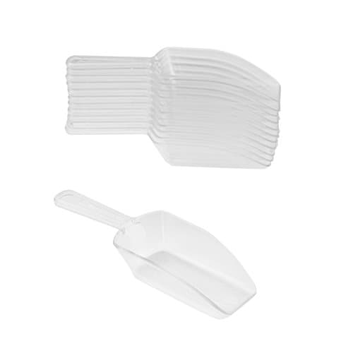 Super Z Outlet 5.5" Mini Acrylic Plastic Kitchen Scoops for Weddings, Candy Dessert Buffet, Ice Cream, Protein Powders, Coffee, Tea (Clear)