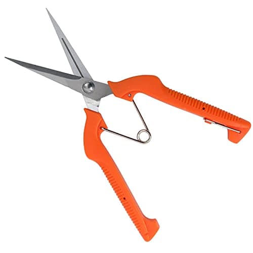 9.8 Inch Gardening Hand Pruner, Pruning Shear with Lengthened Straight Stainless Steel Blade, Micro-Tip Snips for Narrow Space, Extra Long Nose Garden Scissors …