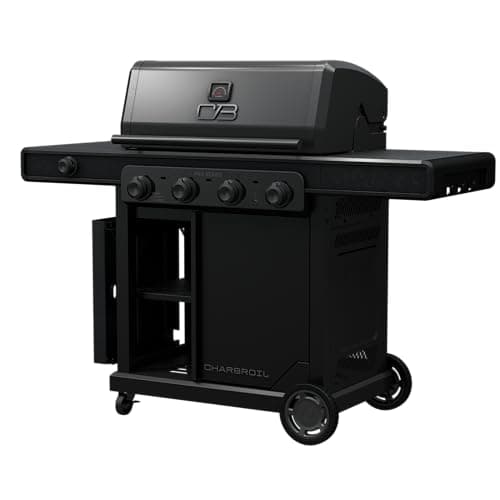Char-Broil® Pro Series™ with Amplifire™ Infrared Technology 4-Burner Propane Gas Grill Cabinet with Side Burner, Black - 463281024