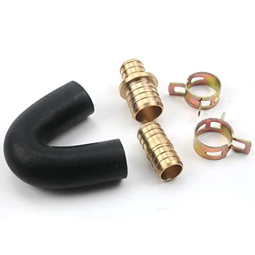 Heater Core Repair Bypass Kit - Brass Fittings - 5/8" x 3/4" Combination Hose