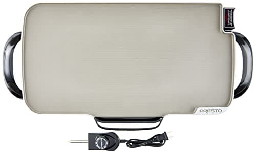 Presto 07062-22-Inch Ceramic Removable Handles Electric Griddle, 22 Inch, Black